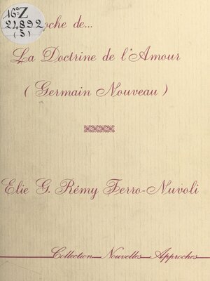 cover image of Approche de «La doctrine de l'amour» (Germain Nouveau)